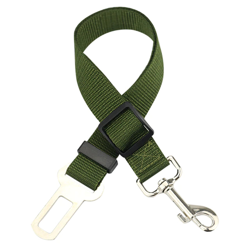 Keep Your Pet Safe and Secure: Adjustable Car Seat Belt for Dogs and Cats - Durable Nylon Harness with Easy Clip