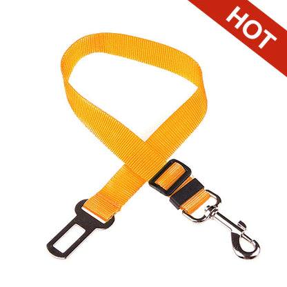 Keep Your Pet Safe and Secure: Adjustable Car Seat Belt for Dogs and Cats - Durable Nylon Harness with Easy Clip