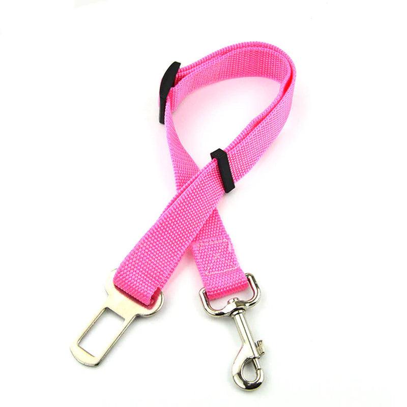 Keep Your Pet Safe and Secure: Adjustable Car Seat Belt for Dogs and Cats - Durable Nylon Harness with Easy Clip