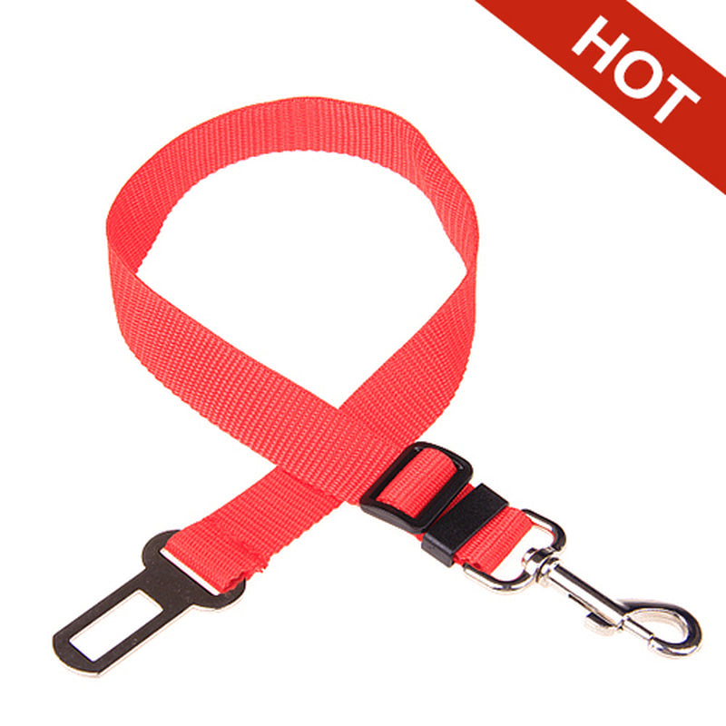 Keep Your Pet Safe and Secure: Adjustable Car Seat Belt for Dogs and Cats - Durable Nylon Harness with Easy Clip
