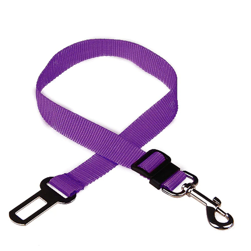 Keep Your Pet Safe and Secure: Adjustable Car Seat Belt for Dogs and Cats - Durable Nylon Harness with Easy Clip