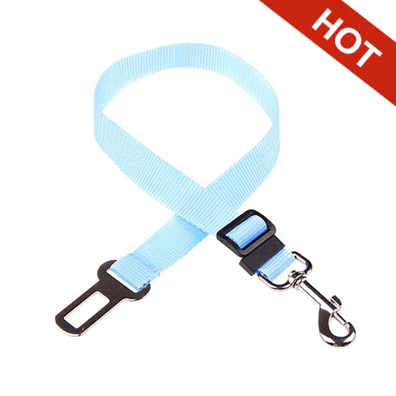 Keep Your Pet Safe and Secure: Adjustable Car Seat Belt for Dogs and Cats - Durable Nylon Harness with Easy Clip