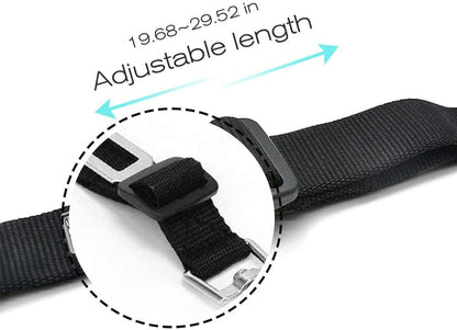 Keep Your Pet Safe and Secure: Adjustable Car Seat Belt for Dogs and Cats - Durable Nylon Harness with Easy Clip