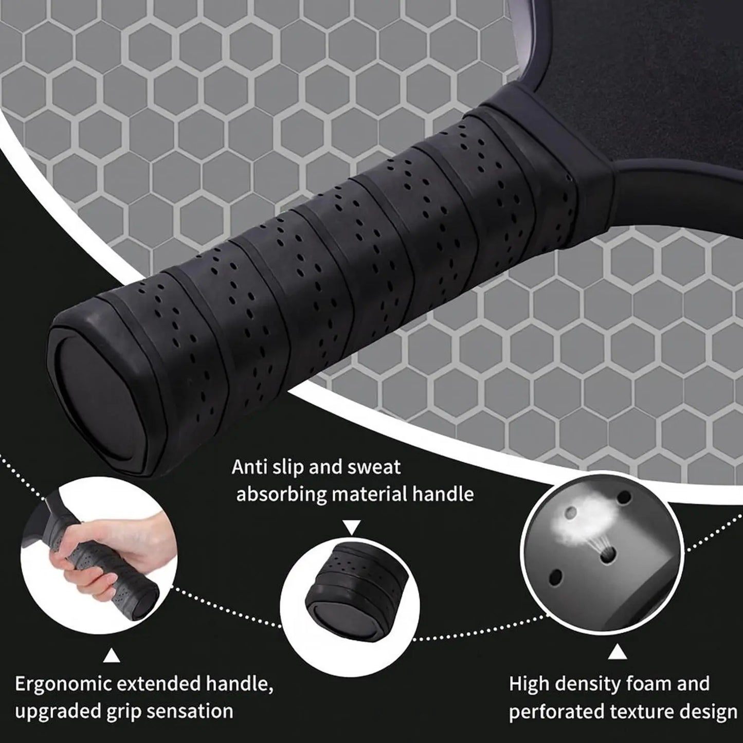 Elevate Your Game with the Tok Pickle T300 Carbon Fiber Pickleball Paddle Set - Includes 2 Wide Body Paddles, 4 Balls, and a Convenient Carry Bag for Family Fun and Beginners!