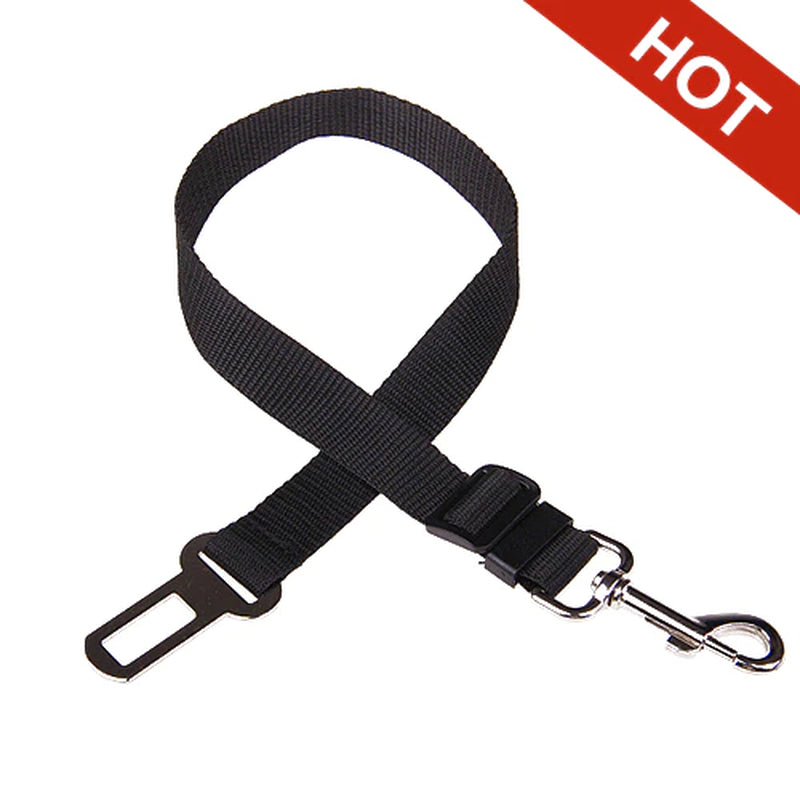 Keep Your Pet Safe and Secure: Adjustable Car Seat Belt for Dogs and Cats - Durable Nylon Harness with Easy Clip