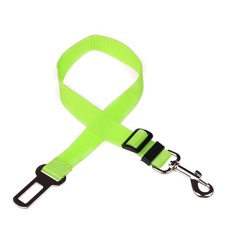 Keep Your Pet Safe and Secure: Adjustable Car Seat Belt for Dogs and Cats - Durable Nylon Harness with Easy Clip